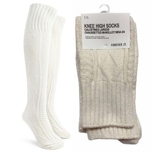 Sweater Cable Cozy Knee High Socks